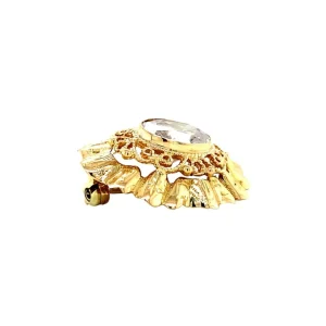 New Gouden broche met zirkonia 14 krt Broches