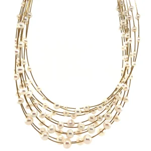 Hot Gouden collier met parel 14 krt Kettingen Met Edelsteen