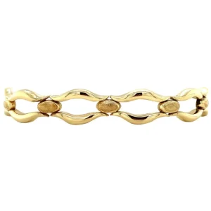 Sale Gouden fantasie bangle 19 cm 14 krt Gouden Armbanden