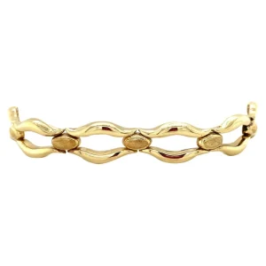 Sale Gouden fantasie bangle 19 cm 14 krt Gouden Armbanden