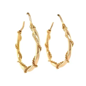 Outlet Gouden fantasie oorringen 14 krt Oorringen
