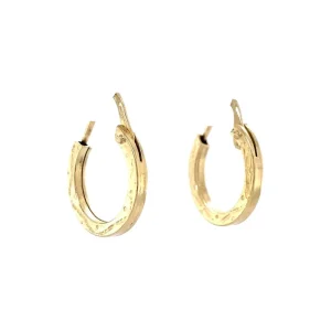 Fashion Gouden fantasie oorringen 14 krt Oorringen