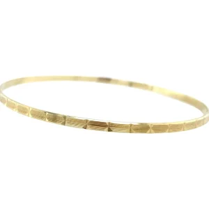 Sale Gouden fantasie rinkelarmband 14 krt Bangles