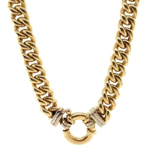Clearance Gouden gourmet collier met siersluiting 14 krt Gouden Kettingen