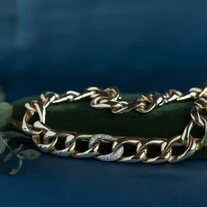 Clearance Gouden gourmet collier met diamant 14 krt Kettingen Met Edelsteen | Gouden Kettingen