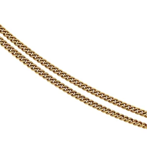 New Gouden gourmet collier met granaat hanger 14 krt Kettingen Met Edelsteen