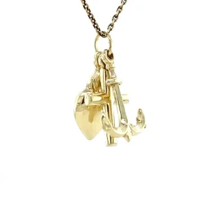 Clearance Gouden hanger geloof, hoop en liefde 14 krt Gouden Hangers