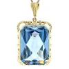 Outlet Gouden hanger met blauwe spinel 14 krt Gouden Hanger Met Edelsteen