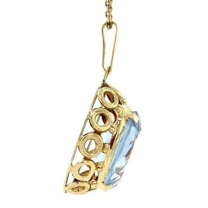 Discount Gouden hanger met blauwe spinel 14 krt Gouden Hanger Met Edelsteen