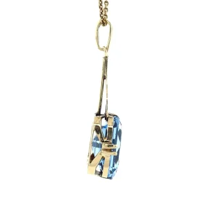 Best Gouden hanger met blauwe spinel 14 krt Gouden Hanger Met Edelsteen