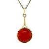 Sale Gouden hanger met bloedkoraal 14 krt Gouden Hanger Met Edelsteen