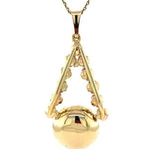 Sale Gouden hanger met bloedkoraal 14 krt Gouden Hanger Met Edelsteen