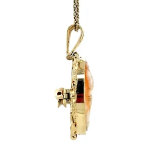 Clearance Gouden hanger met camee 14 krt Gouden Hanger Met Edelsteen