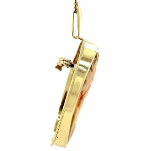 Fashion Gouden hanger met camee 14 krt Broches | Gouden Hanger Met Edelsteen