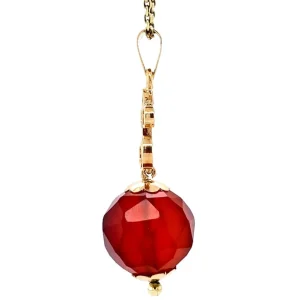 Online Gouden hanger met carneool 14 krt Gouden Hanger Met Edelsteen