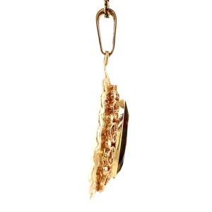 Discount Gouden hanger met citrien 14 krt Gouden Hanger Met Edelsteen