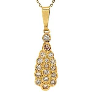 Hot Gouden hanger met diamant 20 krt Gouden Hanger Met Edelsteen