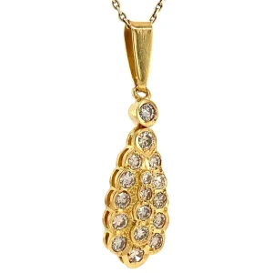 Hot Gouden hanger met diamant 20 krt Gouden Hanger Met Edelsteen