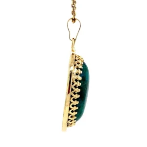 Discount Gouden hanger met eilatsteen 14 krt Gouden Hanger Met Edelsteen