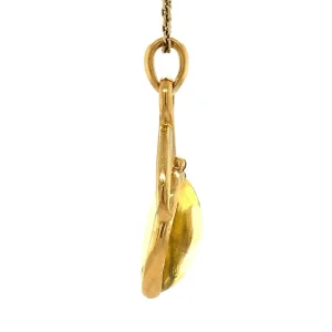 Sale Gouden hanger met gele kleursteen 20 krt Gouden Hanger Met Edelsteen
