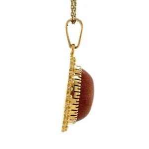 Online Gouden hanger met goudsteen 14 krt Gouden Hanger Met Edelsteen
