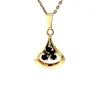 Outlet Gouden hanger met granaat 14 krt Gouden Hanger Met Edelsteen