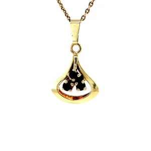 Outlet Gouden hanger met granaat 14 krt Gouden Hanger Met Edelsteen