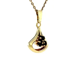 Outlet Gouden hanger met granaat 14 krt Gouden Hanger Met Edelsteen