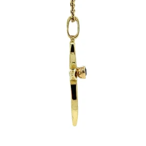 New Gouden hanger met granaat 14 krt Gouden Hanger Met Edelsteen