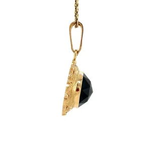 Sale Gouden hanger met granaat 14 krt Gouden Hanger Met Edelsteen
