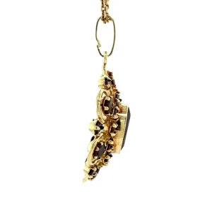 Discount Gouden hanger met granaat 14 krt Gouden Hanger Met Edelsteen