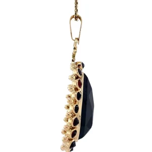 Clearance Gouden hanger met granaat 14 krt Gouden Hanger Met Edelsteen
