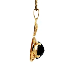Hot Gouden hanger met granaat 14 krt Gouden Hanger Met Edelsteen