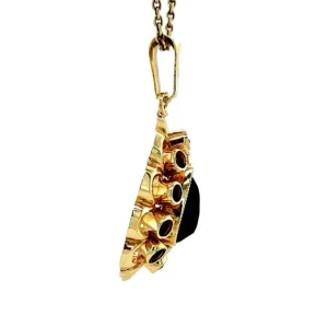 Sale Gouden hanger met granaat 14 krt Gouden Hanger Met Edelsteen
