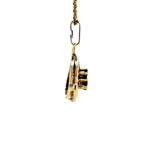 Outlet Gouden hanger met granaat 14 krt Gouden Hanger Met Edelsteen