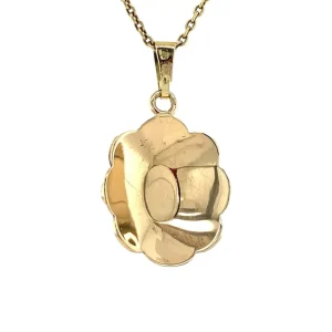 Outlet Gouden hanger met granaat 14 krt Gouden Hanger Met Edelsteen