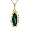 New Gouden hanger met groene spinel 14 krt Gouden Hanger Met Edelsteen