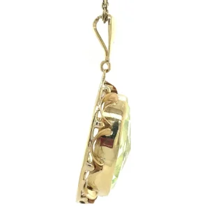 Outlet Gouden hanger met groene spinel 14 krt Gouden Hanger Met Edelsteen