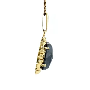 Online Gouden hanger met hematiet 14 krt Gouden Hanger Met Edelsteen
