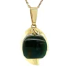 Fashion Gouden hanger met jade 14 krt Gouden Hanger Met Edelsteen