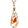 Best Gouden hanger met mosagaat 14 krt Gouden Hanger Met Edelsteen