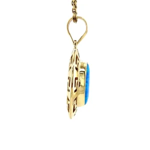 Discount Gouden hanger met opaal 14 krt Gouden Hanger Met Edelsteen
