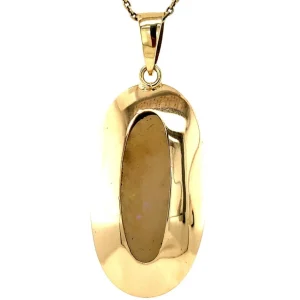 New Gouden hanger met opaal 14 krt Gouden Hanger Met Edelsteen