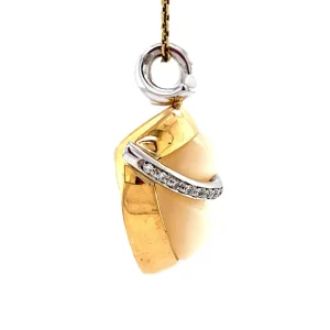 Best Gouden hanger met parelmoer en diamant 18 krt Gouden Hanger Met Edelsteen