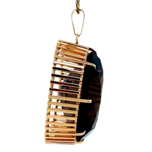 Sale Gouden hanger met rookkwarts 14 krt Gouden Hanger Met Edelsteen