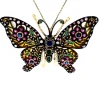 Sale Gouden hanger met saffier, smaragd, robijn, emaille en diamant 14 krt/925 Gouden Hanger Met Edelsteen