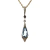 Clearance Gouden hanger met spinel en roosdiamant 14 krt Gouden Hanger Met Edelsteen
