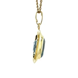 Sale Gouden hanger met spinel 14 krt Gouden Hanger Met Edelsteen