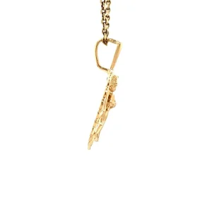 Online Gouden hart hanger met cupido 14 krt Gouden Hangers