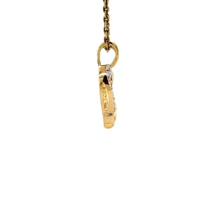 Online Gouden hart hanger met diamant 14 krt Gouden Hanger Met Edelsteen
